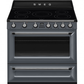 Smeg TR90IGR2 indukční sporák 90 cm šedý Victoria