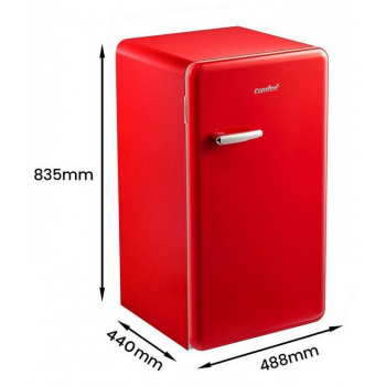 Comfee RCD93RE1RT retro lednice červená - 84cm - skladem na prodejně, ihned k odeslání