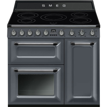 Smeg TR93IGR2 Victoria indukční sporák 90 cm břidlicová šedá