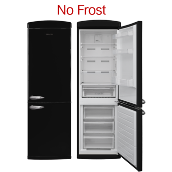 Geratek Miami KG 3300 B černá RETRO lednice s No Frost