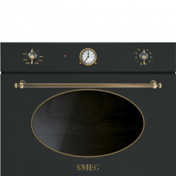 Smeg SF4800MAO retro mikrovlnná trouba antracit