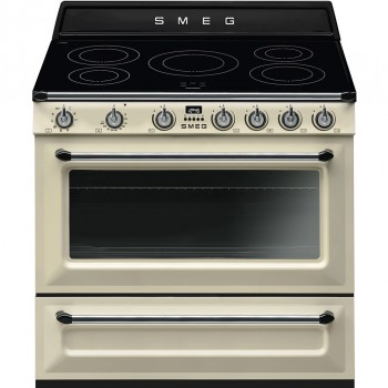 Smeg TR90IP2 indukční sporák 90 cm krémový Victoria