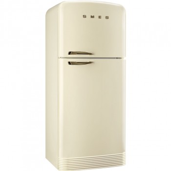 Smeg FAB50RCRB5 retro kombinovaná lednice krémová/bronz