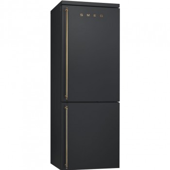 Smeg FA8003AO kombinovaná chladnička antracit/mosaz