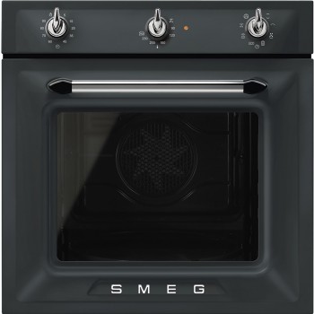 Smeg retro pečící trouba SF69M3TNO matná černá Victoria