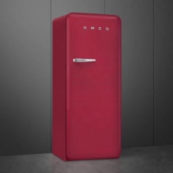 Smeg FAB28RDRB5 retro chladnička rubínově červená