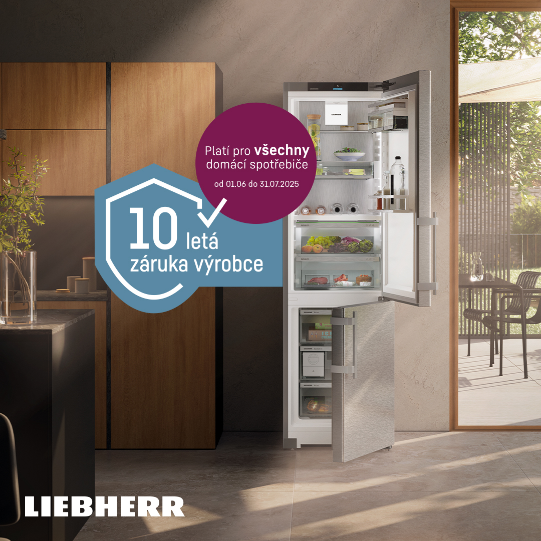 10 let záruka na spotřebiče LIEBHERR od 1.6. do 31.7.2025